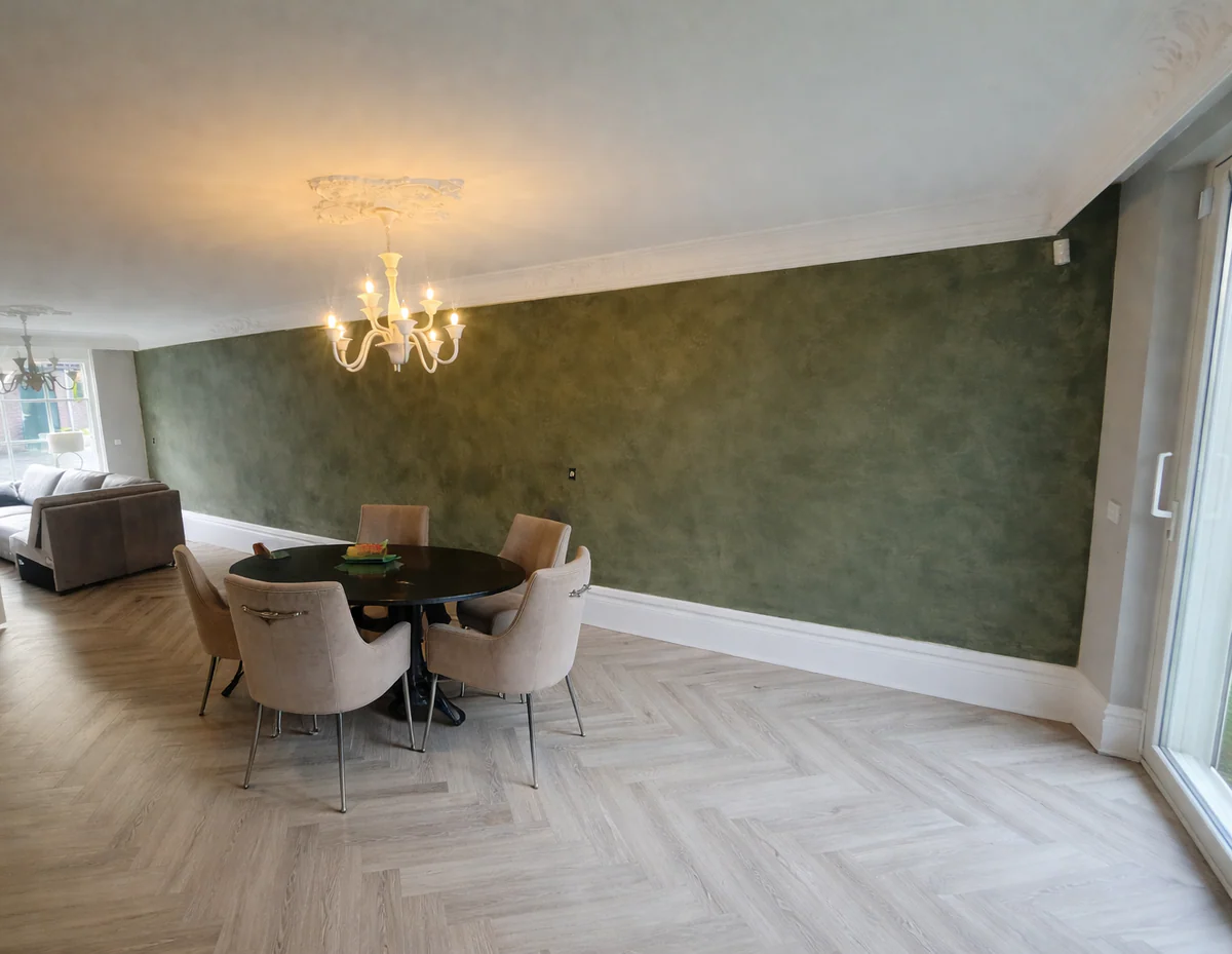 Marmerlook wandafwerking met Marmorino