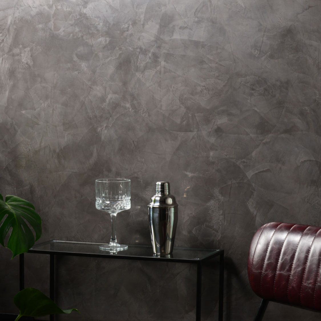 marmorino grijs wand